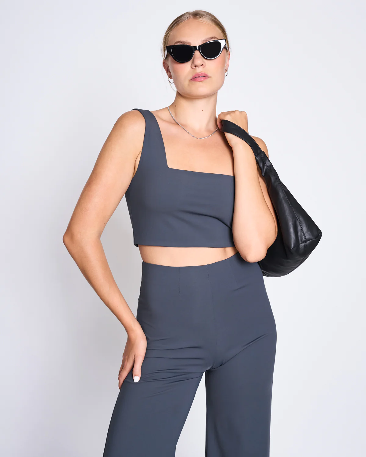 JAN 'N JUNE Crop Top CANCUN Farbe: solid grey