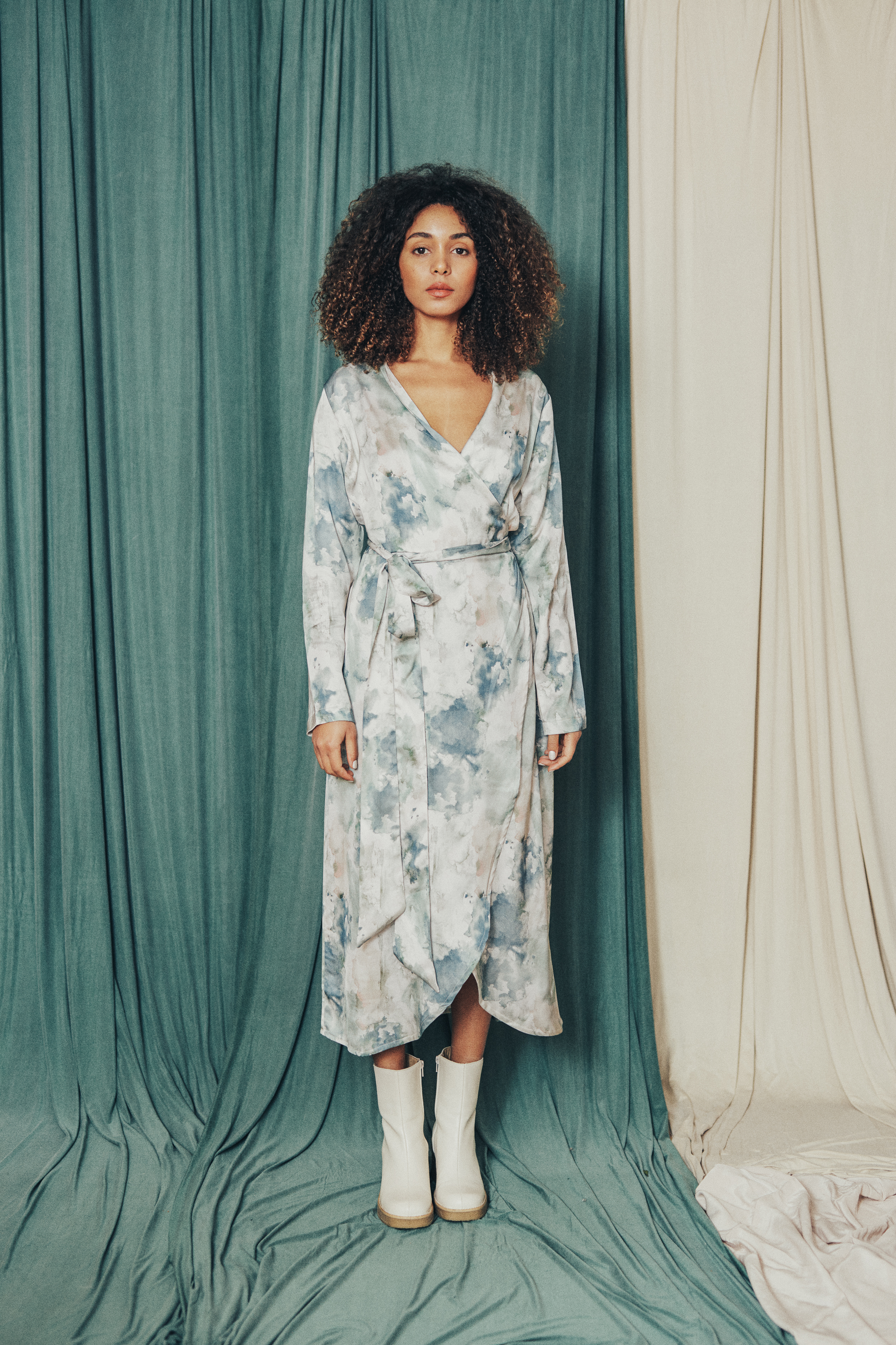 COSSAC Blurred Print Ecovero Kleid Farbe: multicolour