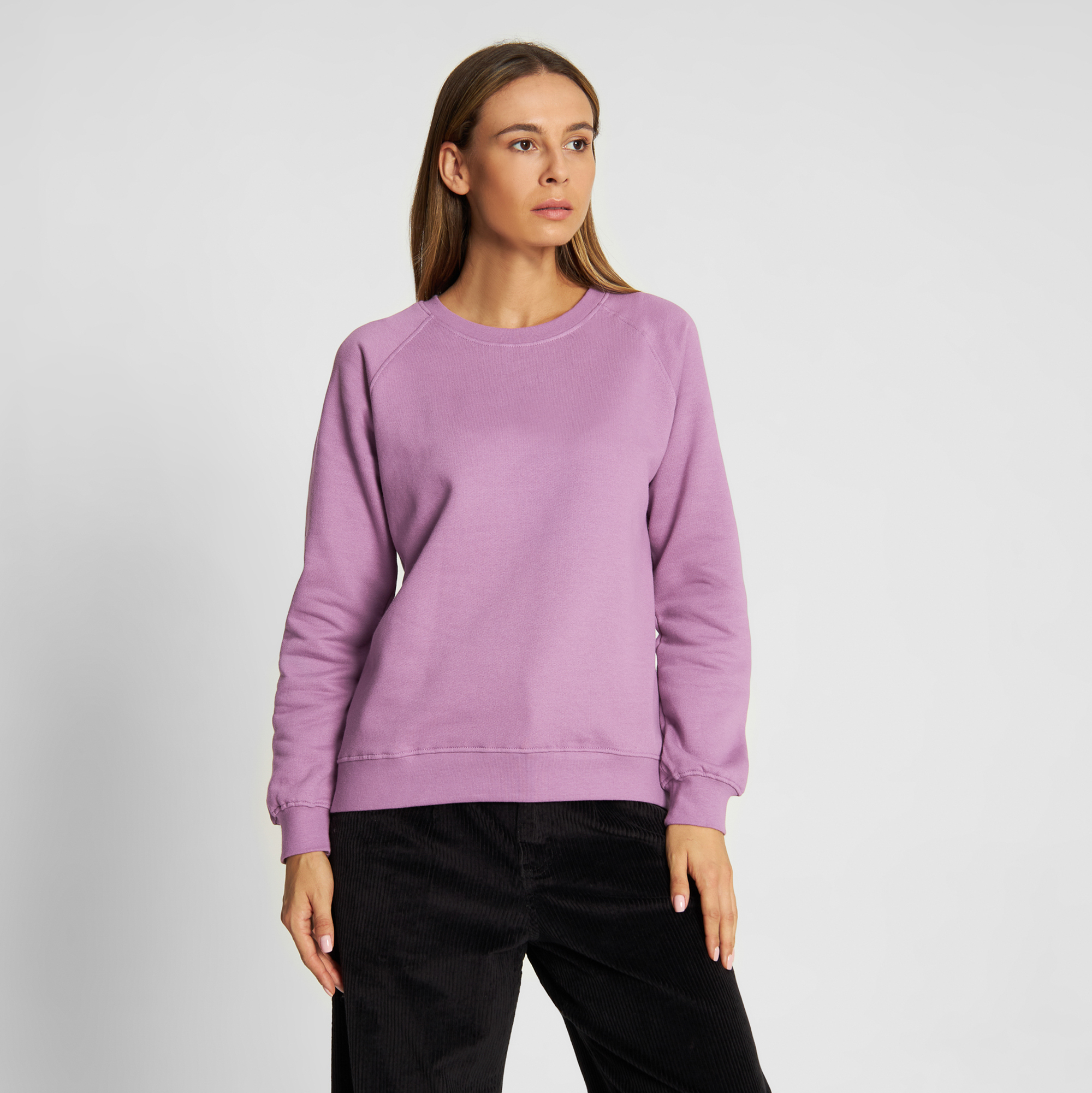 Dedicated Sweatshirt Ystad Raglan Base Farbe: dusty purple / valerian