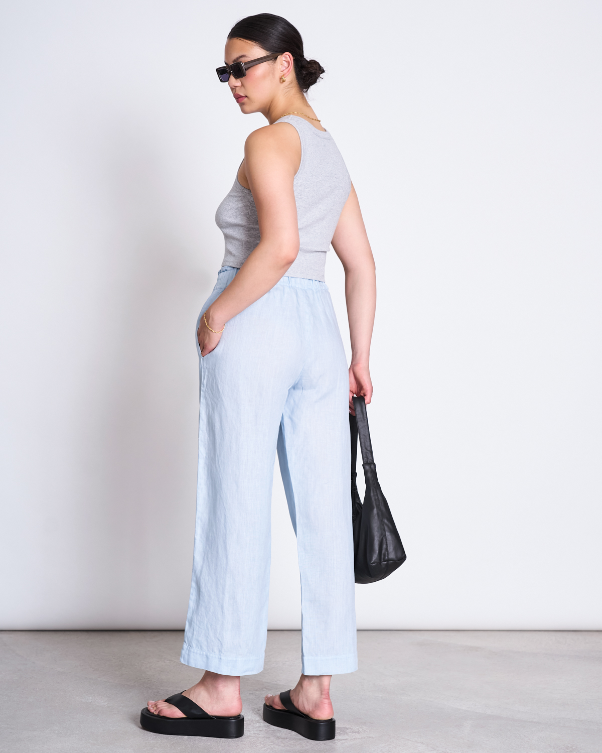 JAN ’N JUNE Leinenhose BEVEREN Farbe: sky blue