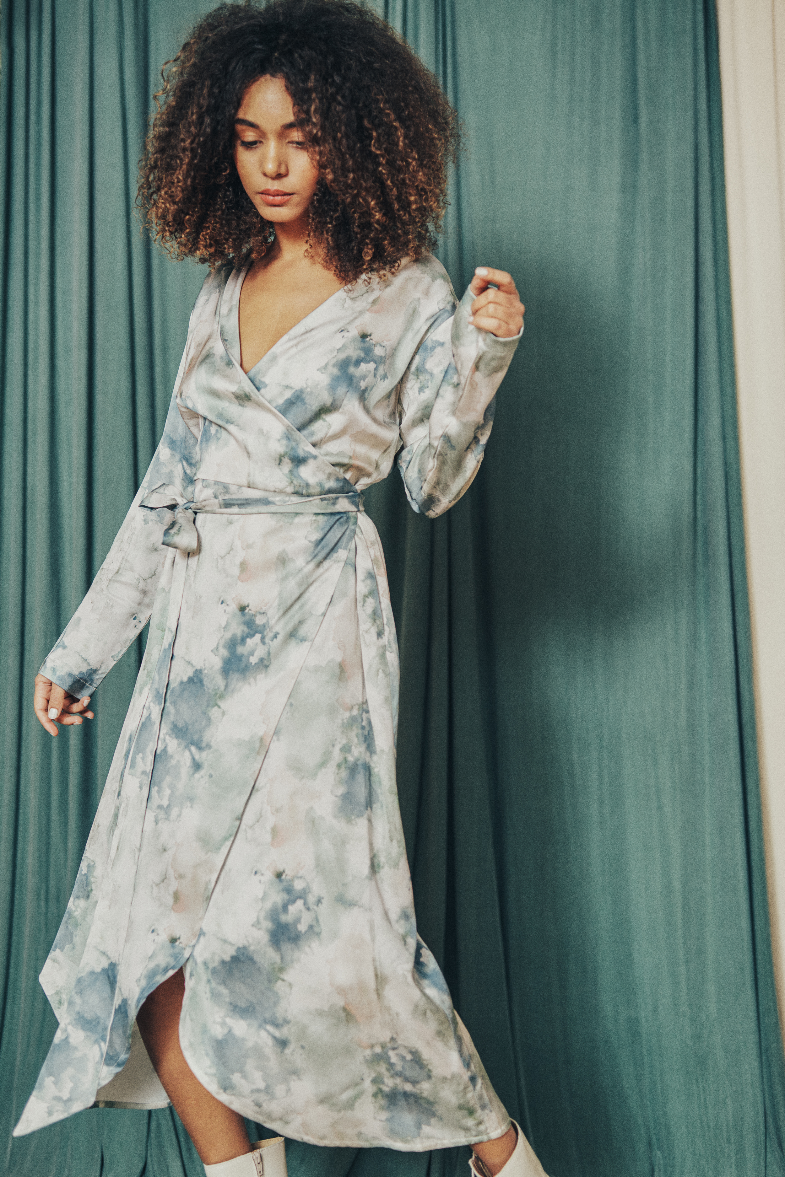 COSSAC Blurred Print Ecovero Kleid Farbe: multicolour