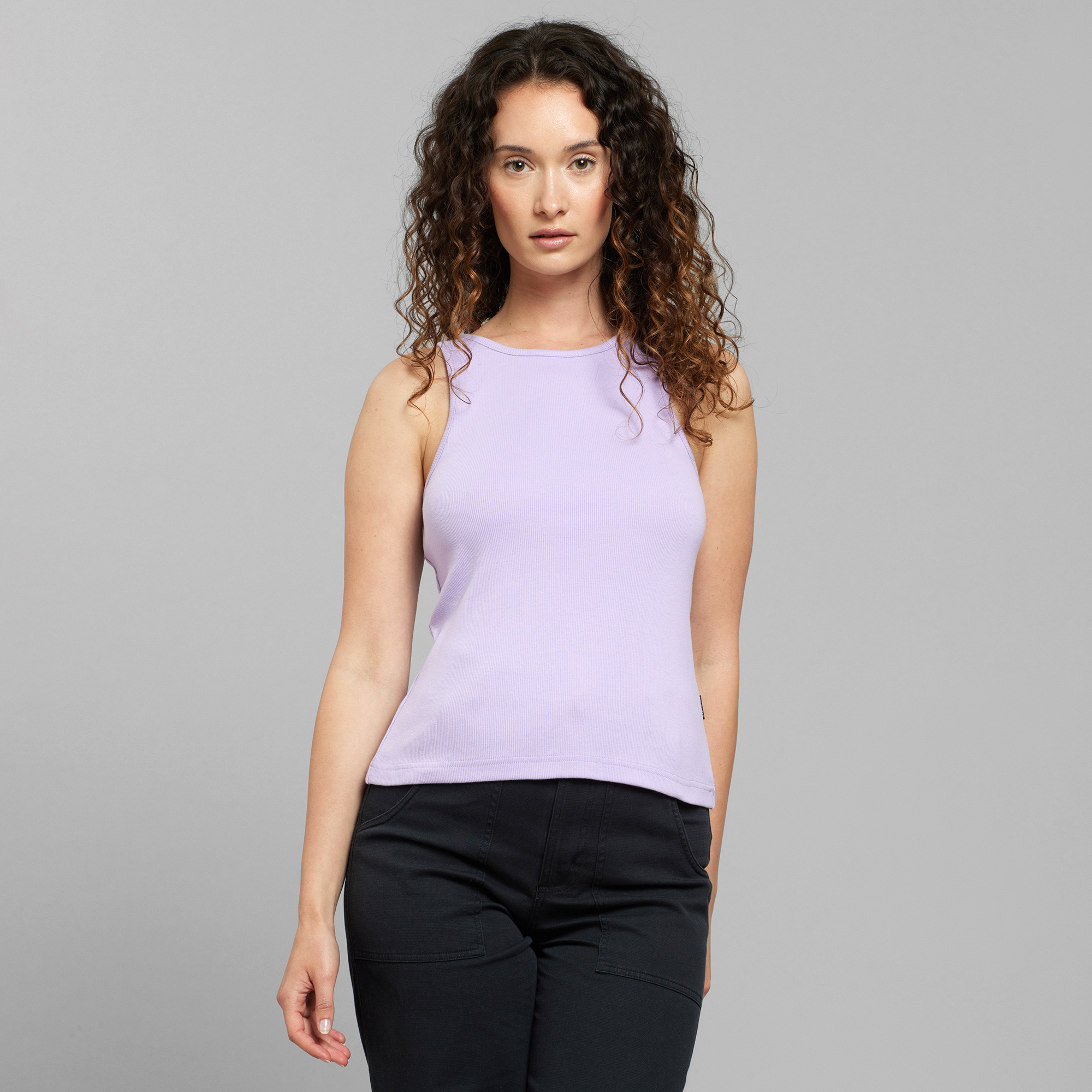 Dedicated  Rib Top Valdermarsvik Rose Purple