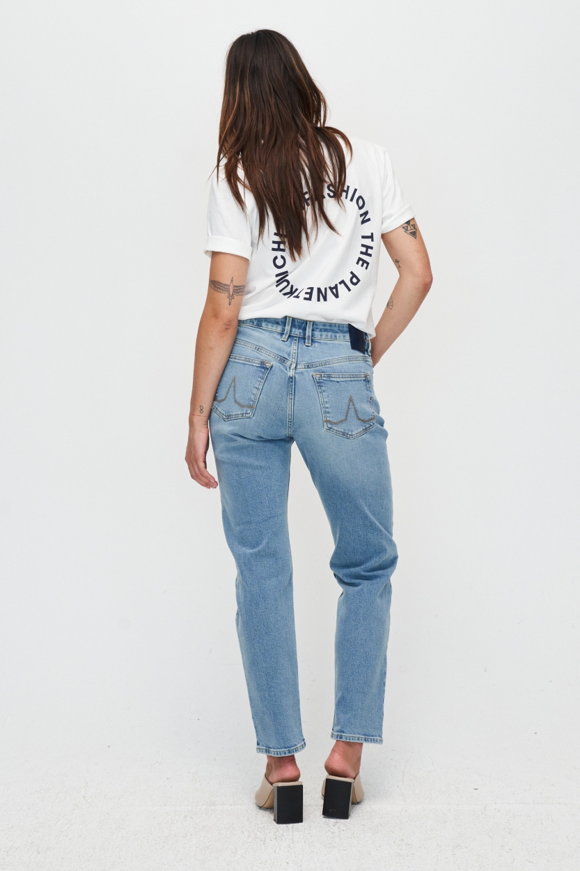 Kuyichi  Jenna Boyfriend Faded Jeans Farbe: Faded Indigo