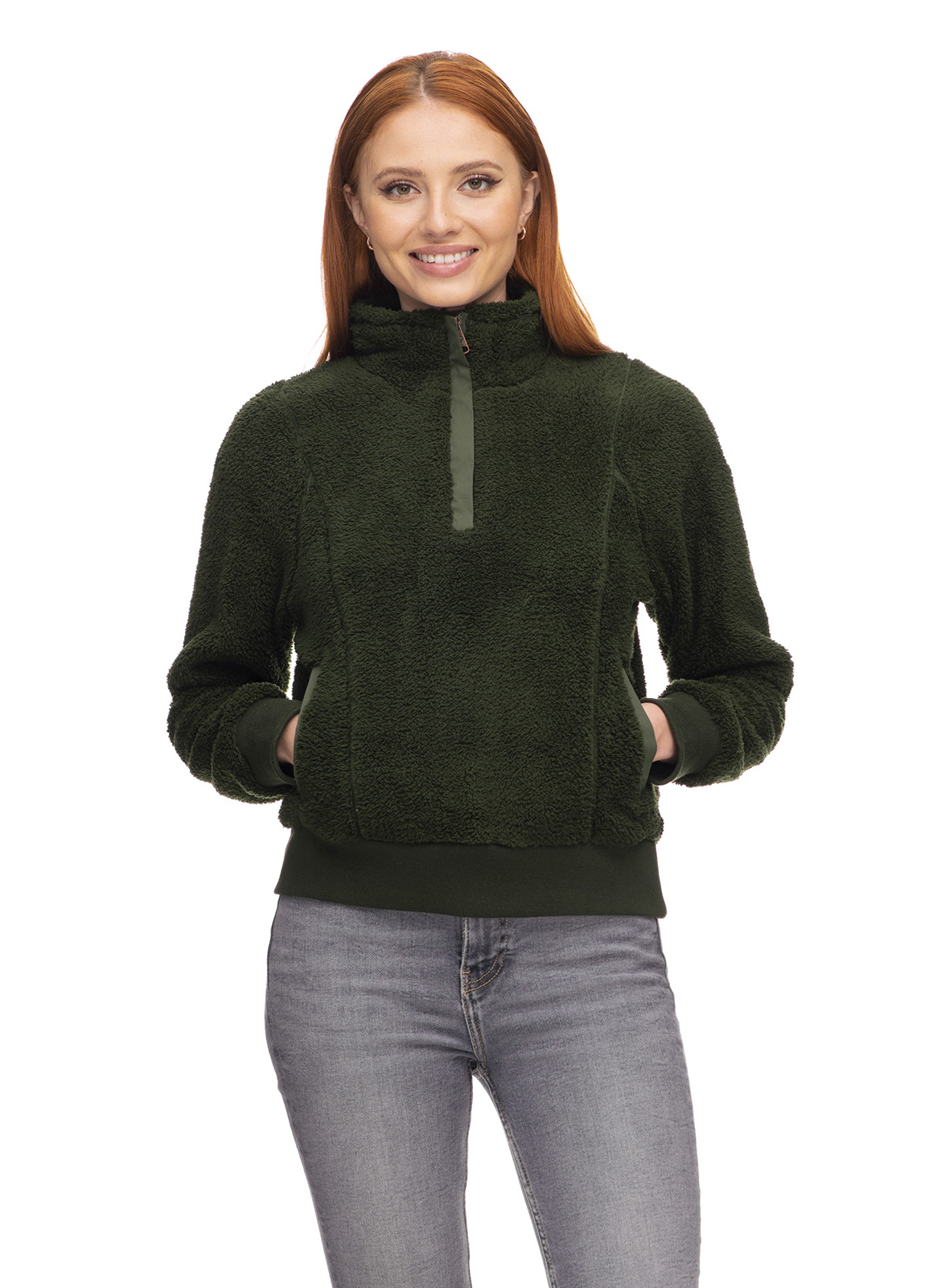 ragwear Fleece Sweatshirt FELIXA Farbe: dark olive