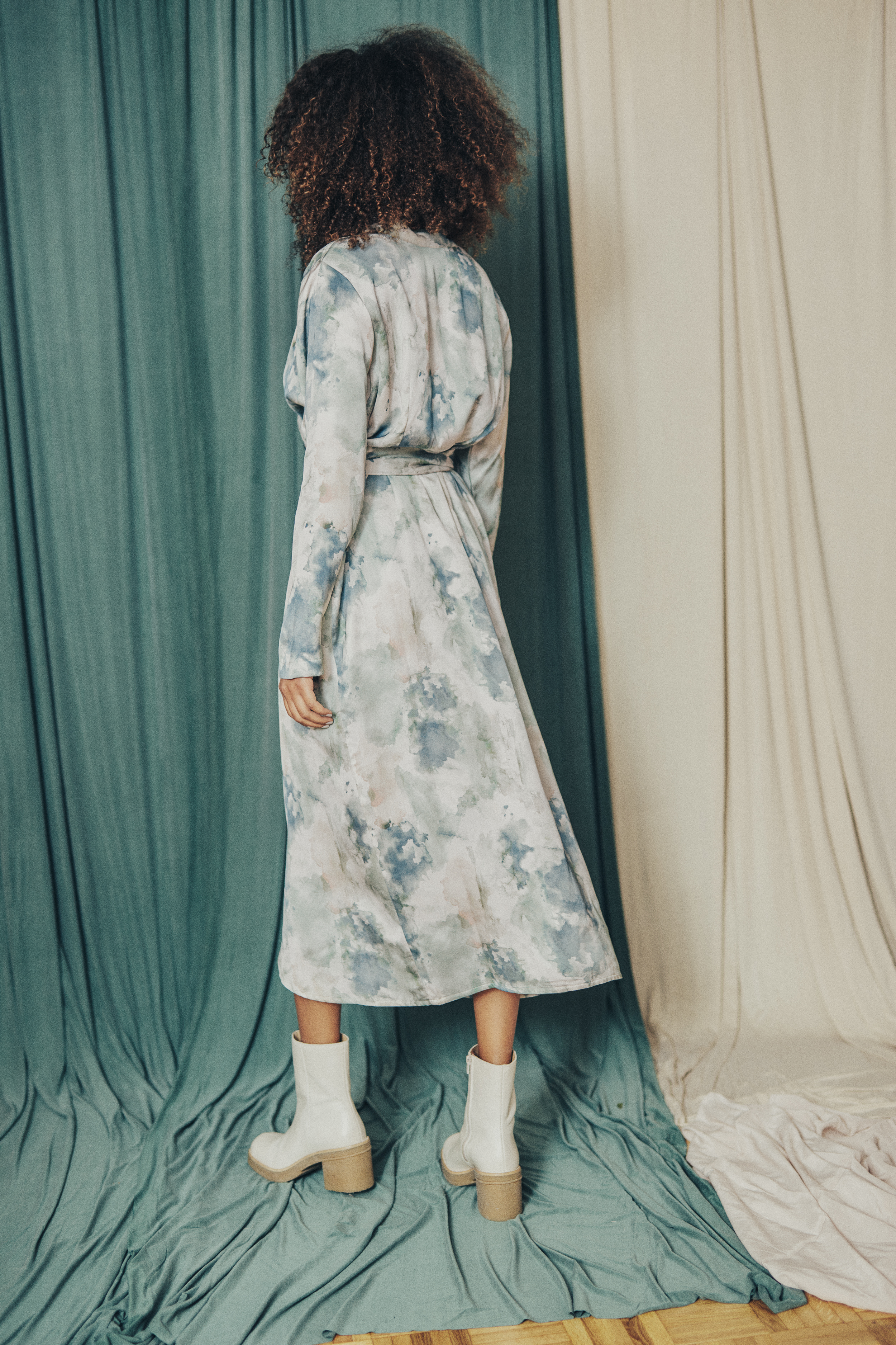 COSSAC Blurred Print Ecovero Kleid Farbe: multicolour