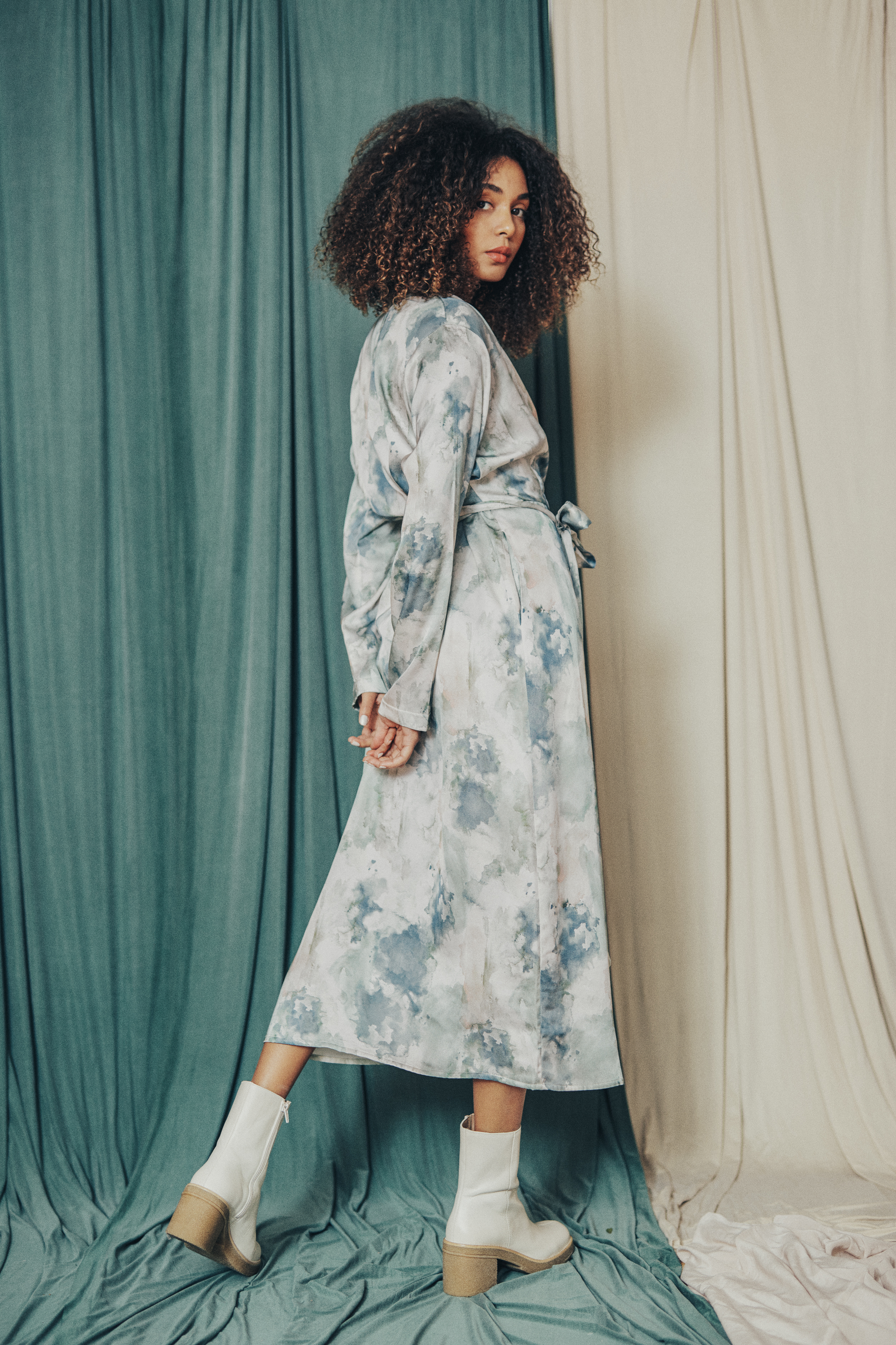 COSSAC Blurred Print Ecovero Kleid Farbe: multicolour